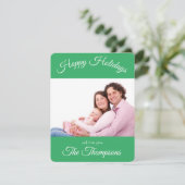 Prettige feestdagen Familiefoto Feestdagenkaart (Staand voorkant)