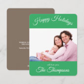 Prettige feestdagen Familiefoto Feestdagenkaart (Voorkant / Achterkant)