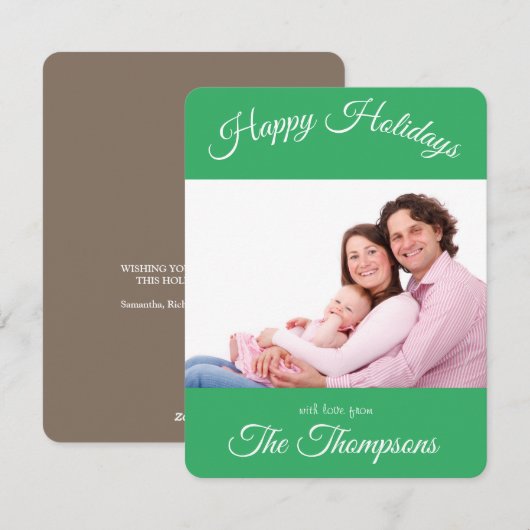 Prettige feestdagen Familiefoto Feestdagenkaart (Voorkant / Achterkant)
