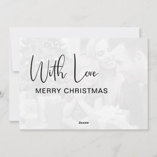 Prettige feestdagen Familiefoto Kerstvakantie Kaar Feestdagenkaart (Achterkant)