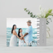 Prettige feestdagen Familiefoto | Klassiek lichtgr (Staand Voorkant)