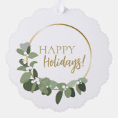 Prettige feestdagen Familiefoto Ornament Kaart (Achterkant)