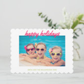 prettige feestdagen familienaam fotokaart feestdagenkaart (Staand voorkant)