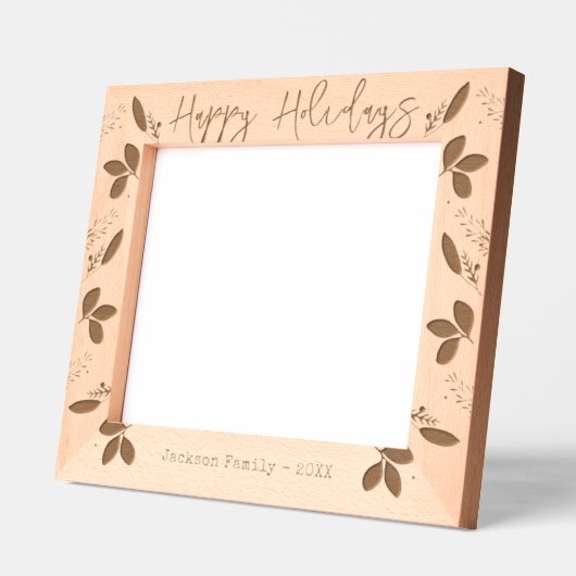 Prettige feestdagen Familienaam Gegraveerde Lijstjes (Links)