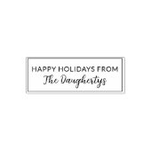 prettige feestdagen Familienaam Packaging Zelfinktende Stempel (Design)