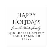 Prettige feestdagen Familienaam Zelfinktende Stempel (Design)