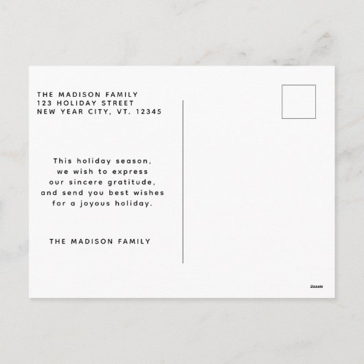 Prettige feestdagen Familiescript Collage foto (Achterkant)