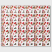 prettige feestdagen Family Photos Snowflake Patter Cadeaupapier (Vlak)