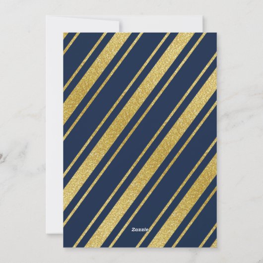 prettige feestdagen Faux Foil Confetti Holiday Fot Feestdagenkaart (Achterkant)