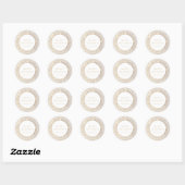 Prettige feestdagen Faux Glitter Gouden Cirkels Ronde Sticker (Vel)