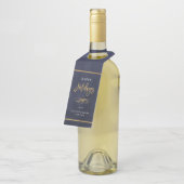 prettige feestdagen Faux Gold Foil Corporate Gift Flessenhanger (Schuin)