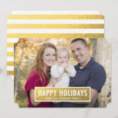 PRETTIGE FEESTDAGEN FAUX GOLD FOIL FEESTDAGENKAART (Voorkant / Achterkant)