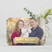 PRETTIGE FEESTDAGEN FAUX GOLD FOIL FEESTDAGENKAART (Staand voorkant)