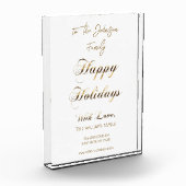 prettige feestdagen Faux Gold Script Unieke Kerstm Fotoblokken (Links)