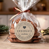 Prettige feestdagen Faux Kraft zelfgemaakte goeder Ronde Sticker