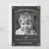  Prettige feestdagen faux krijtbord Feestdagenkaart (Voorkant)