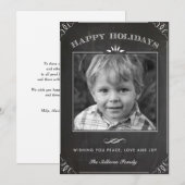  Prettige feestdagen faux krijtbord Feestdagenkaart (Voorkant / Achterkant)