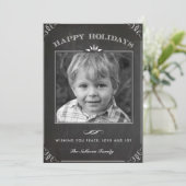  Prettige feestdagen faux krijtbord Feestdagenkaart (Staand voorkant)