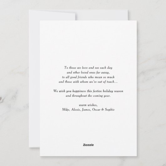  Prettige feestdagen faux krijtbord Feestdagenkaart (Achterkant)