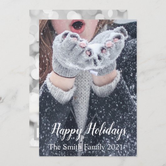 prettige feestdagen feestdagenkaart (Voorkant / Achterkant)