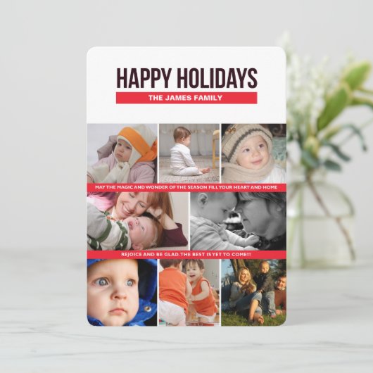 prettige feestdagen feestdagenkaart (Staand voorkant)