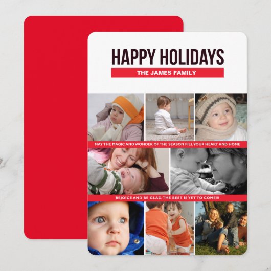 prettige feestdagen feestdagenkaart (Voorkant / Achterkant)