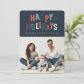 prettige feestdagen feestdagenkaart (Staand voorkant)