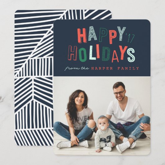 prettige feestdagen feestdagenkaart (Voorkant / Achterkant)