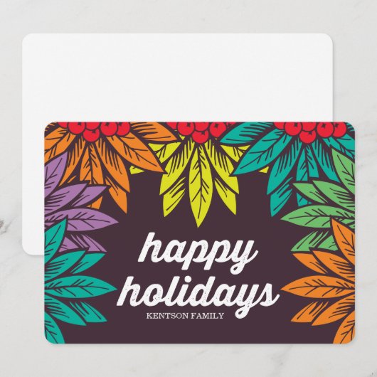 prettige feestdagen feestdagenkaart (Voorkant / Achterkant)