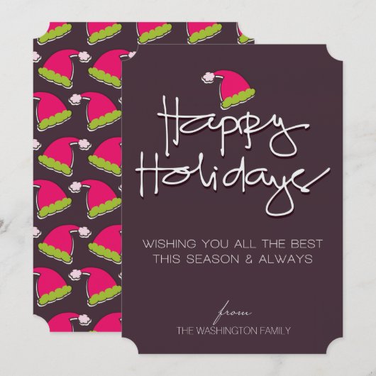 prettige feestdagen feestdagenkaart (Voorkant / Achterkant)