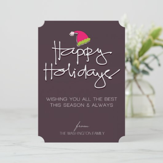 prettige feestdagen feestdagenkaart (Staand voorkant)