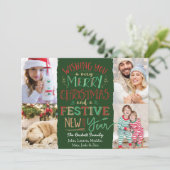 Prettige feestdagen feestdagenkaart (Staand voorkant)