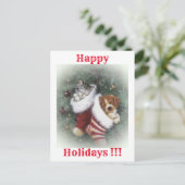 Prettige feestdagen! feestdagenkaart (Staand voorkant)