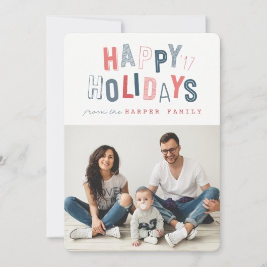 prettige feestdagen feestdagenkaart (Voorkant)