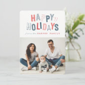 prettige feestdagen feestdagenkaart (Staand voorkant)