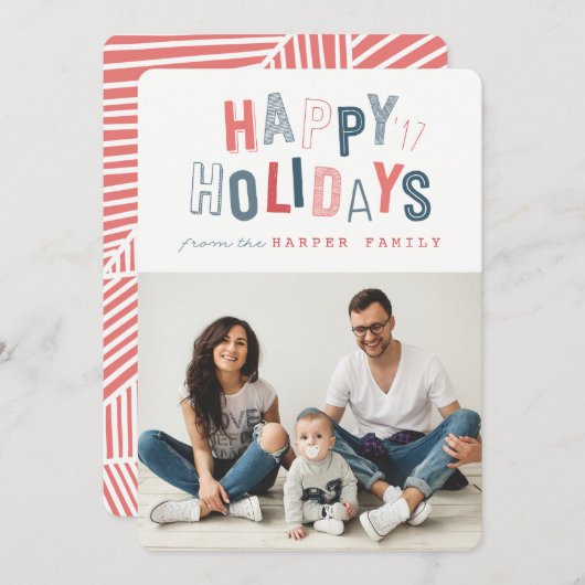 prettige feestdagen feestdagenkaart (Voorkant / Achterkant)