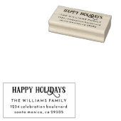 Prettige feestdagen Feestelijk adres Rubberstempel (Gestempeld)
