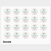 Prettige feestdagen Feestelijk adreslabel Ronde Sticker (Vel)