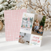 Prettige feestdagen Feestelijk bos rood groen Feestdagenkaart