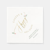 Prettige feestdagen Feestelijk gejuich & Servet (Voorkant)