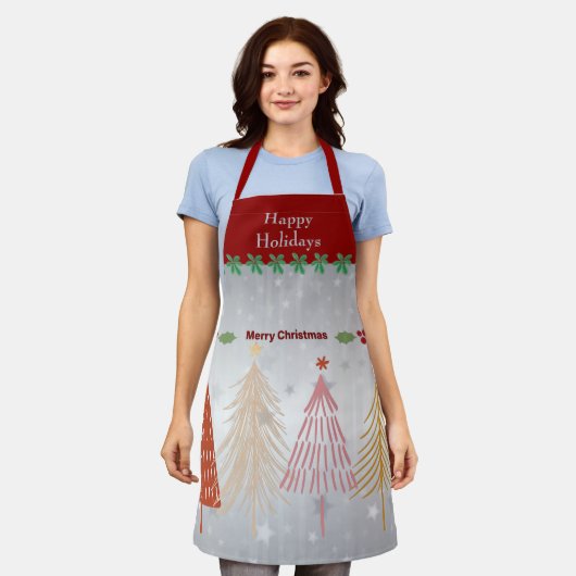 prettige feestdagen, feestelijk kerstontwerp, schort (Gedragen)