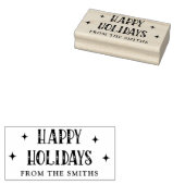Prettige feestdagen Feestelijk lettertype van naam Rubberstempel (Gestempeld)