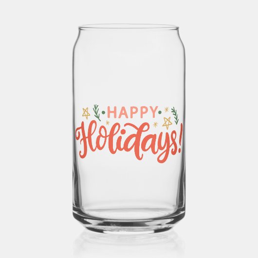 Prettige feestdagen Feestelijk ontwerp Blikvorm Glas (Voorkant)