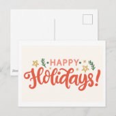 Prettige feestdagen Feestelijk ontwerp Briefkaart (Voorkant / Achterkant)