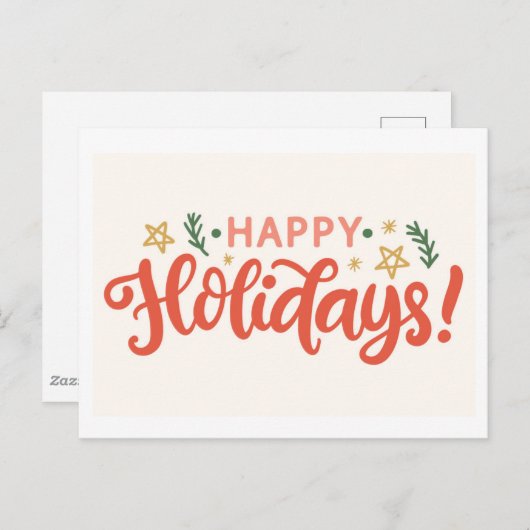 Prettige feestdagen Feestelijk ontwerp Briefkaart (Voorkant / Achterkant)