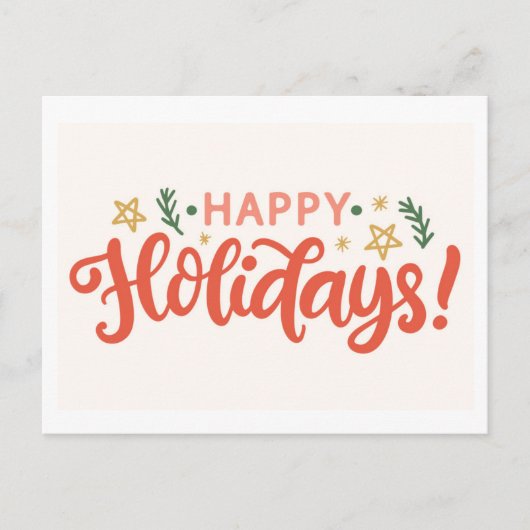 Prettige feestdagen Feestelijk ontwerp Briefkaart (Voorkant)