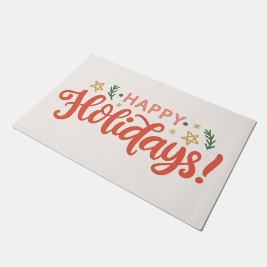 Prettige feestdagen Feestelijk ontwerp Deurmat (Schuin)