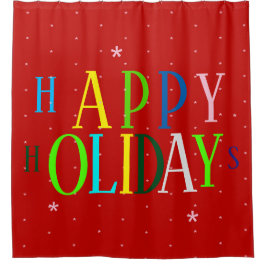 prettige feestdagen feestelijk ontwerp douchegordijn