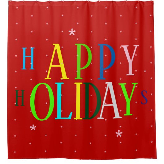 prettige feestdagen feestelijk ontwerp douchegordijn (Voorkant)