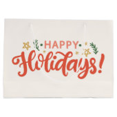 Prettige feestdagen Feestelijk ontwerp Groot Cadeauzakje (Achterkant)